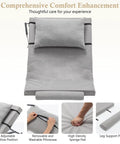 Ultimate Electric Adjustable Bed Backrest Lift Assist With Smooth Remote Recline From 4 To 68 Degrees, gray adjustable pillow with sponge pad.