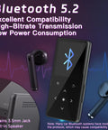 128GB Bluetooth MP3 Player With Built In Speaker All In One Portable Music Player showing Bluetooth 5.2 feature