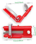 All Purpose Gardener Thumb Knife And Pruning Shears With No Fuss Design For Leaf Trimming Fruit Picking Plant Trimming Stainless Steel Lightweight Garden Snips, red, side view.