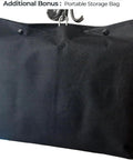 Portable storage bag included with Portable Stainless Steel BBQ Grill Basket With Folding Handle For Camping Perfect For Fish Shrimp Veggies And More Heavy Duty Mesh Keeps Food From Falling Through Includes Carry Bag Great Gift For Dad Husband Or Friends