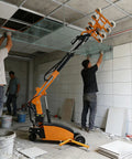 Badass Heavy Duty Vacuum Glass Robot With Electric Suction Cup Lifters in use for commercial panel installations.