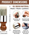 Durable Horsehair Bristle Brush For Gentle Leather And Wood Treatment Straight Up Premium Wax Applicator, ergonomic handle, compact design