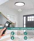 12 Inch Dope Motion Sensor Ceiling Light LED Flush Mount for indoor use in hallway with remote and customizable settings.