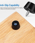 Durable PVC Furniture Feet Pads With Adhesive Backing 120 Sets Rubber Leg Bumpers displayed with screw-in installation on wood