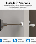 Self Drilling Drywall Anchors With Screws Set No Pre Drill Wall Anchors Anti Spin Grip For Quick Easy Install Visual Diagram
