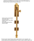 Solid brass sliding bolt with antique copper finish for doors