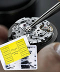 Watch repair with Pro Grade Rubber O Rings And Seal Washers Set, showcasing heat-resistant gaskets for waterproof maintenance.