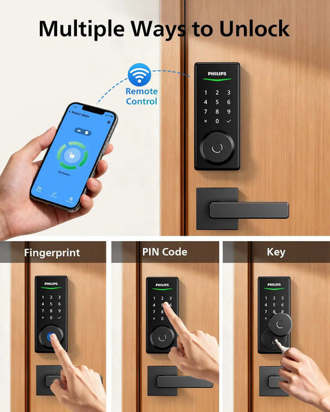 Heavy Duty WiFi Smart Door Lock Featuring Fingerprint Sensor Entry And Keyless Access Straight Up Solid Home Security With Seamless Mobile App Monitoring Real Time Open Close Alerts And Total Hub Free Setup