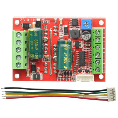 6-60V 400W 3 Phase Hall Effect BLDC Motor Controller Board Plug And Play PWM PLC Driver Module with wiring