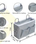 Two Pack Wall Hanging Organizer Bags With Linen Fabric Door Hanging Storage Baskets With Pockets Waterproof Durable Organizer Bin for kitchen, bedroom, office, and RV.