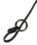 Close-up of Rugged Paracord Bird Tote Carrier With 12 Drop Slip Ring System showing a metal ring and knotted paracord detail.