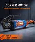 Heavy Duty Electric Pipe Threader Kit With 2300W Copper Motor showing motor internals