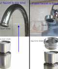 Comparison of faucet types for Total Game Changer Brushed Nickel Faucet Extender With 360 Degree Swivel And Dual Flow Spray Nozzle.