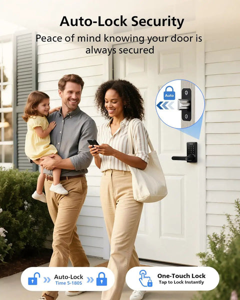 Straight Up Secure Wi Fi Smart Door Lock With Keyless Entry Design And Lightning Fast Fingerprint Scanning For Total Peace Of Mind Home Protection Plus Seamless App Remote Control And Bulletproof Auto Lock With Zero Fuss Installation