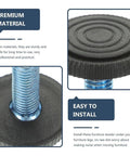Close-up of Threaded Leveling Feet M6 Cup Glides For Furniture, showing anti-slip base and premium material details.