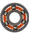 Premium 6 Ball Skateboard Bearings For Pro Riders, featuring orange casing and raw metallic finish, designed for smooth rides.