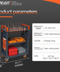 Smooth Rolling Heavy Duty Tool Cart, Multi Function Workshop Organizer Station with Cold Rolled Steel Build, 25.1x13.7x29.5 inch size.