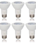 LED PAR20 Bulb 6W 38 Degree Dimmable Spotlight For Indoor Recessed Can And Outdoor PAR20, 120V E26 Base, 6-Pack