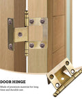 Vintage Style Solid Metal Cabinet Door Hinges 19mm Non Mortise Folding Hinges for Wooden Doors and Room Dividers Installation