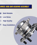 Rear Wheel Bearing And Hub Assembly 512353 Drop-In Replacement For Honda Accord 2008-2012 And Acura TSX 2009-2014 5 Lug With ABS
