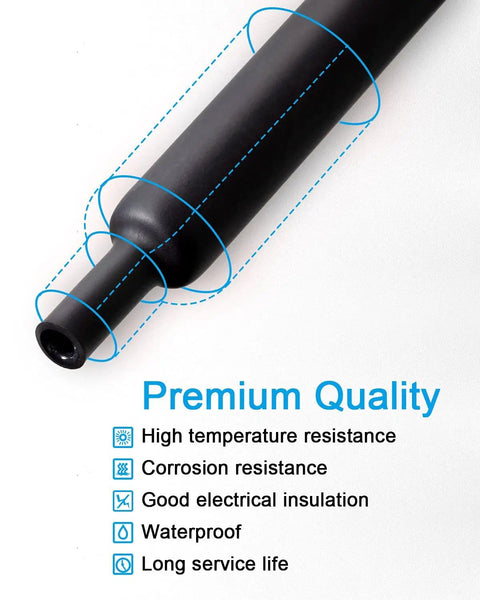 27 Piece 3 To 1 Dual Wall Heat Shrink Tubing Kit With premium quality features like high temperature and corrosion resistance