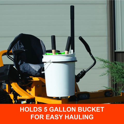 Zero Turn Mower Bucket Holder Handle Bracket For 5 Gallon Bucket Transport Fits Multiple ZT Brands Easy On Off Mower Accessory