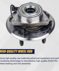 Front Wheel Bearing And Hub Assembly 2Pcs For Dodge Ram 1500 2006 2007 2008 Front Position 5-Lug ABS shown close-up