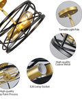 Crystal Semi Flush Mount Ceiling Light With Four Lights Sleek Modern Black Chandelier featuring metal frame details