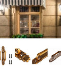 European Style Antique Metal Door Handle Set Of Two For Drawer Cupboard Wardrobe, zinc alloy with luxurious golden finish, shown with screws