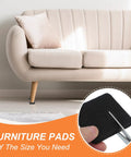 Heavy Duty Felt Furniture Sliders 24 Piece 2.5 Inch Square Movers Smooth Glide Pads No Drag Feel Reusable Floor Protectors under sofa