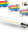 2W LED T6.5 E17 Exit Sign Clear Bulb Daylight 6000K For Refrigerator Freezer Replaces 20W Incandescent Energy Saving Eighty Percent Pack Of Four Appliance Bulb with CRI 80+.