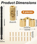 Top Shelf Eight Millimeter Hidden Brass Barrel Hinge Set With No Fuss Installation Drill Bit And Screws For Nailed It 180 Degree Furniture And Jewelry Box Diy Craft Projects dimensions and components
