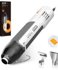 Mini Heat Gun 350W Dual Temp 500F And 842F 260C And 450C with Reflector and Nozzles for Crafting and DIY Projects