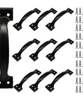 Ten Pack 6 Inch Metal Bow Door Handles Black Matte Vintage Barn Door Pulls For Furniture Cabinets Kitchen Drawers Dressers And Gates Beefy Iron Rustproof Anti Corrosion Wear Resistant Hollow Design Zorveiio