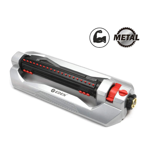 Heavy Duty Turbo Oscillating Sprinkler With 20 Precision Nozzles, Aluminum Base, Adjustable Range for Big Yards, Covers Up To 4,973 Sq Ft