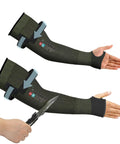 Cut Resistant Arm Sleeves ANSI A9 For Men And Women With Puncture Protection, reinforced design with knife test.