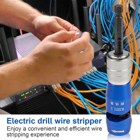 Premium Cord Drill Wire Stripper And Cable Sheathing Crimper Tool For Electrical Pros handles wiring in a network setup.