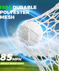 All In One Golf Practice Net Set 10 By 7 Foot With Tri Turf Mat net impact resistance and durable polyester mesh detail