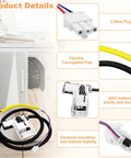 Washer Lid Lock Replacement For Front Load Washers No Fuss Easy Install Durable Replacement Part For MVWC465HW0 MVWC465HW1 MVWC465HW2 MVWC555DW1 MVWC565FW0 MVWC565FW1 MVWC565FW2 MVWX655DW1 MVWX655DW2 MVWX700AG0, ABS housing with corrugated wire tube