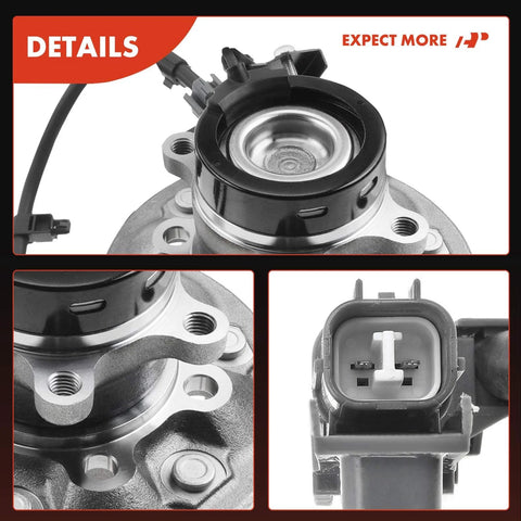 Close-up of Front Wheel Bearing And Hub Assembly With ABS For 2004 To 2008 Chevrolet Colorado And 2004 To 2008 GMC Canyon Plus Isuzu
