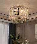 Top Shelf Slick Crystal Ceiling Pendant Lamp delivering a light luxury vibe, shimmering crystal design for elegant indoor settings.
