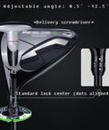 Mens Left Hand Golf Club Set Beginner Friendly 12 Piece Sweet Starter Kit Adjustable driver angle shown with carbon shaft.