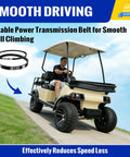 Club Car DS Precedent Drive Belt And Starter Generator Belt Kit For Golf Cart 1997 Up And Precedent 2004 Up For FE290 FE350 Motors Replaces 101916701 1016203