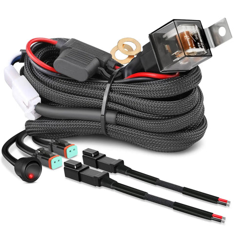 DT Wiring Harness 2 Lead With Universal Wiring Harness Splitters For Easy Car Audio Install, DIY Wiring Kit With 2 Adapters, Durable Connectors, Plug In Ready, Versatile Automotive Wiring Solution
