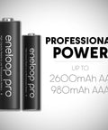 Eneloop Pro High Capacity NiMH Battery Pack Set With Charger And Storage Case Includes 8 AA And 2 AAA Rechargeable Batteries