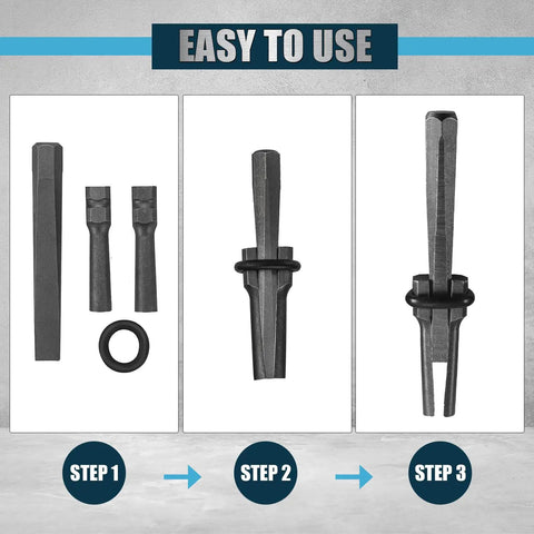 Heavy Duty Rock Splitting Wedges With Rotary Hammer Drill Bit Tough As Nails Steel Build, user steps for masonry tool kit set.