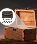 2-Pack 64 x 61mm Bronze Side Ring Chest Pull Handles for wooden boxes and tool cases displayed on open wooden box