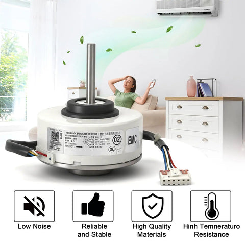 Air Conditioning Fan Motor With Inverter Brushless DC For Central AC Units 20W 280V DC 1300 RPM CCW Rotation 0.10A Replacement OEM