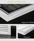 Detail of Rock Solid Universal Metal Access Panel Slick Louvered Inspection Door For Hvac Ducts with durable aluminum frame.