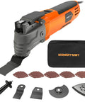 Beast Oscillating Multitool Kit 4.2 Amp with 5 Degree Oscillation, variable speeds, accessories, handle, and bag for demolition tasks